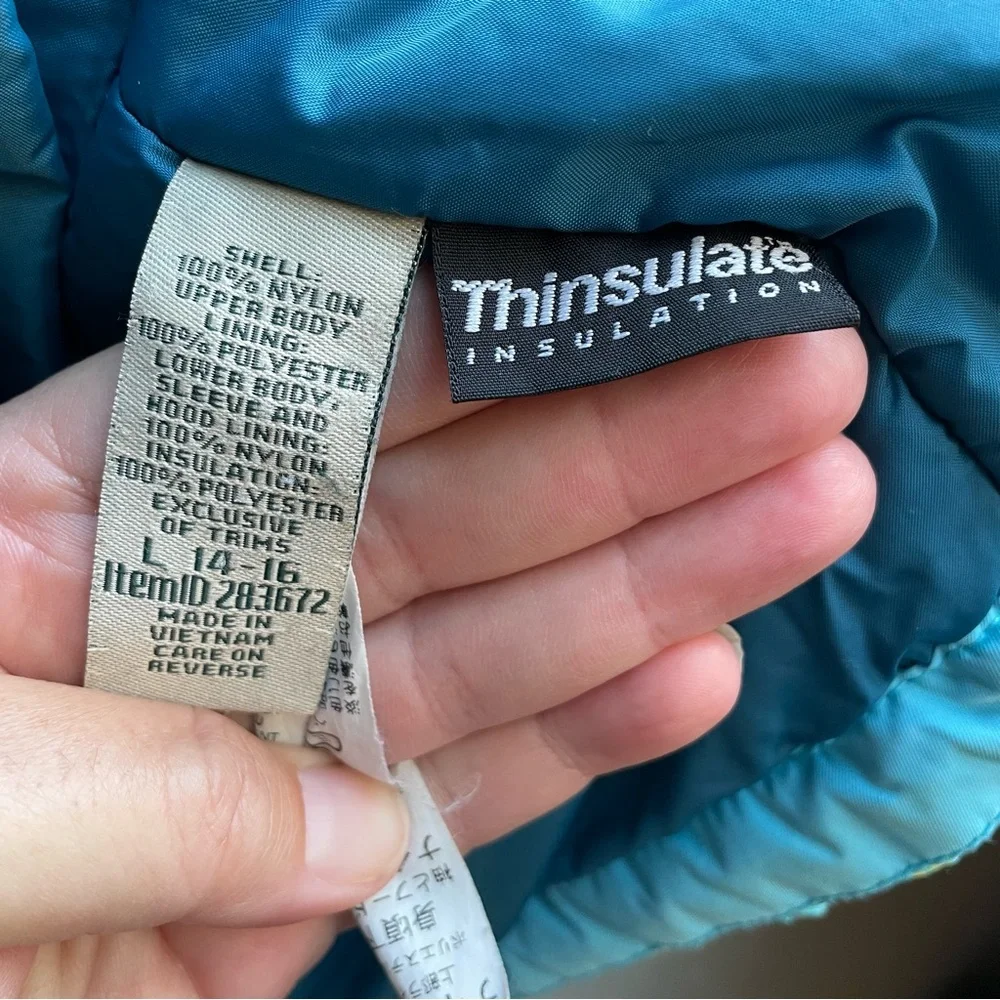 Girls LL Bean Thinsulate Winter Jacket Ski Coat Large 14-16